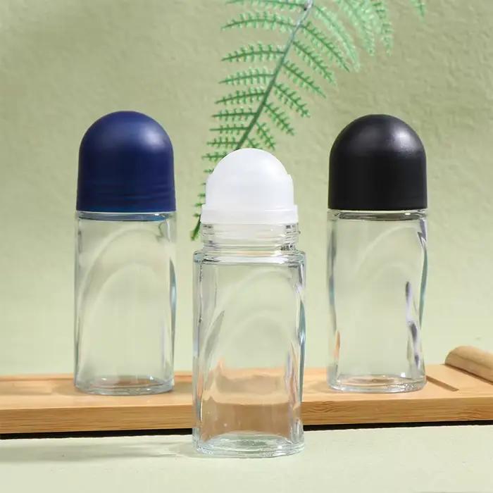 Rouleau en verre transparent HI, extra large, d'extraction d'huile de parfum, gel anti-transpiration sous les bras, test d'échantillon, huile essentielle, 50ml