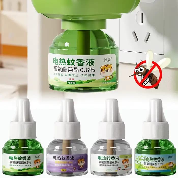Liquide anti-moustiques pour diffuseurs électriques, répulsif domestique, non toxique, à brancher, anti-moustiques électrique sûr