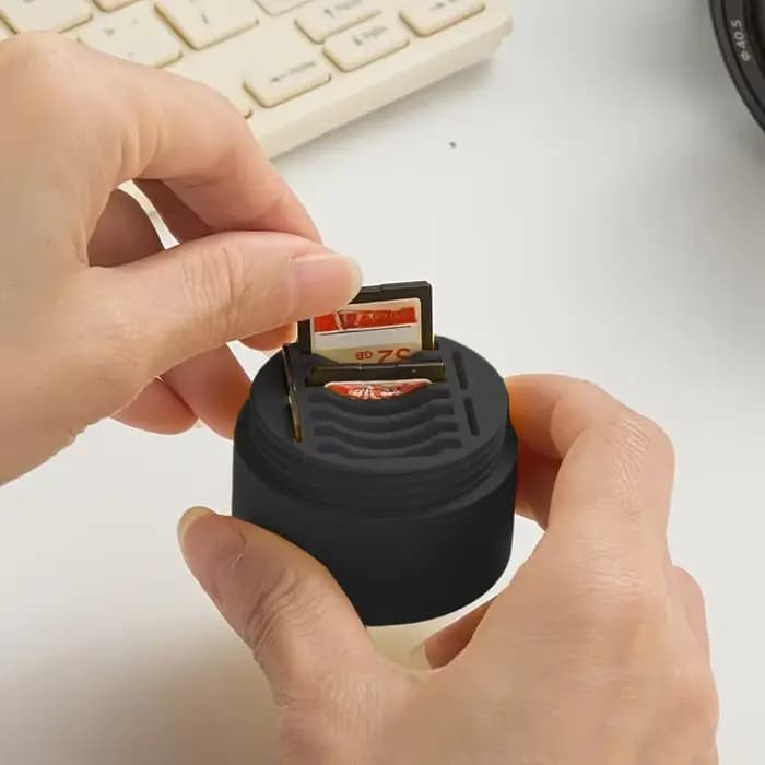 Boîte de rangement pour cartes Mini SD avec couvercle, support pour cartes TF d'appareil photo, étui de protection portable multi-emplacements anti-poussière et anti-rayures