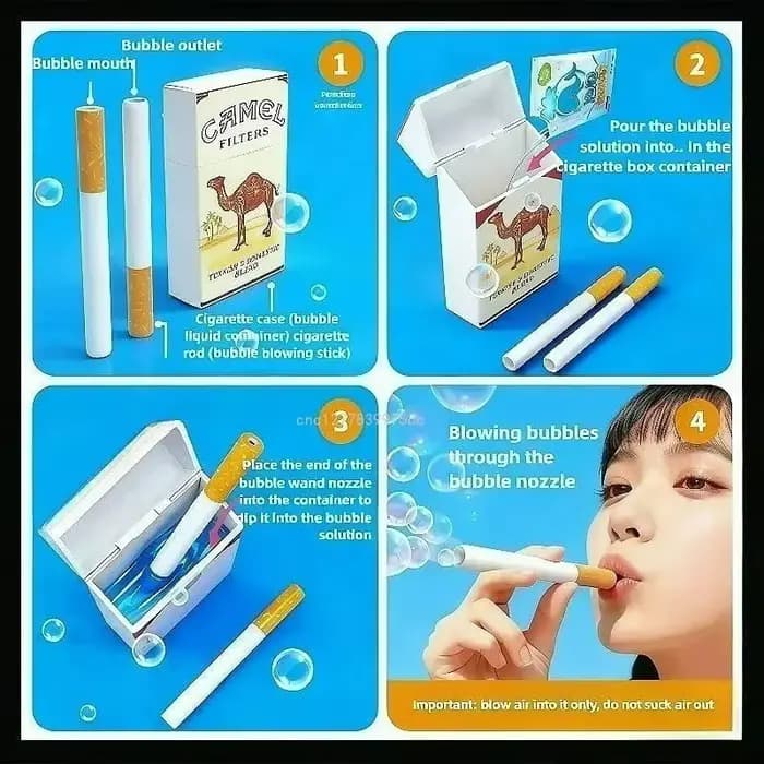 Boîte à cigarettes à bulles de jouet simulée, créative et amusante, pour la décompression des adultes, blague à bulles abstraite