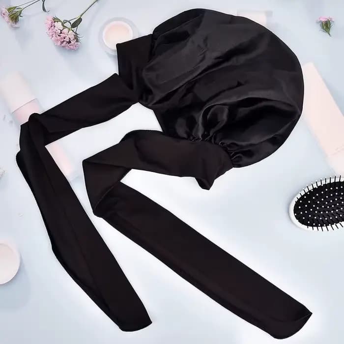 Femmes Satin solide chapeau De couchage nuit Bonnet De sommeil soins capillaires Bonnet Bonnet De Nuit pour femmes hommes unisexe Bonnet De Nuit douche Turban
