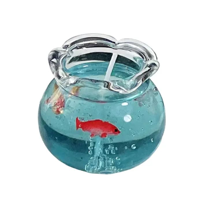Bougie décorative mini aquarium à bulles, mignonne, esthétique et tendance, parfumée pour la maison, idéale pour la chambre, les cadeaux de fête et la méditation