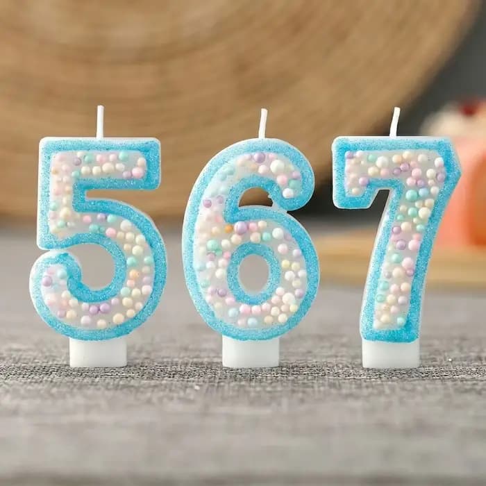 Bougie d'anniversaire numérique créative en forme de boule colorée - Ornement d'ambiance pour gâteau d'enfant pour l'anniversaire des enfants