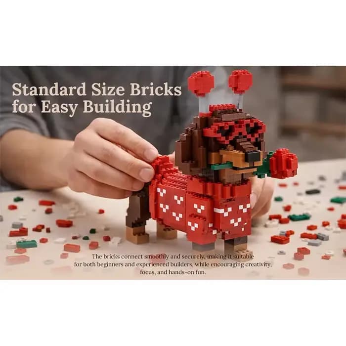 Ensemble de briques exclusif pour la Saint-Valentin - Adorable modèle de chien à construire avec un design en forme de