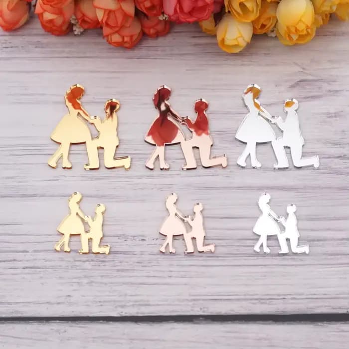 Panneaux de mariage miroir uniques, étiquettes de fête de fiançailles pour jeunes mariés, cadeaux pour invités, accessoires de Festival, décoration de mariage, cadeaux de fête