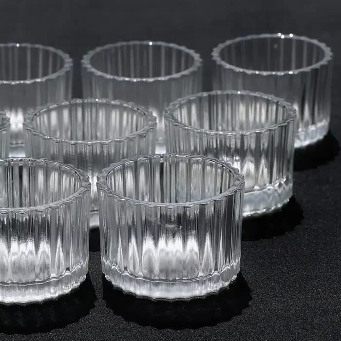 ABYN-bougies chauffe-plat transparentes, ensemble de 24 bougeoirs en verre pour centre de Table, pour mariage, fête d'anniversaire, maison