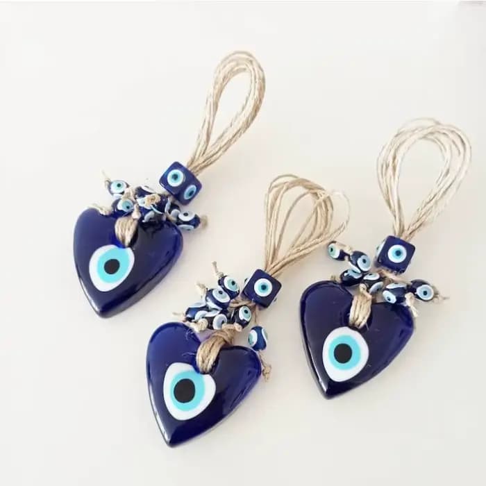 Pendentif porte-bonheur mauvais œil turc bleu, chaîne en corde tissée à la main, ornement de voiture pour la maison, salon, décoration murale suspendue, amulette cadeau