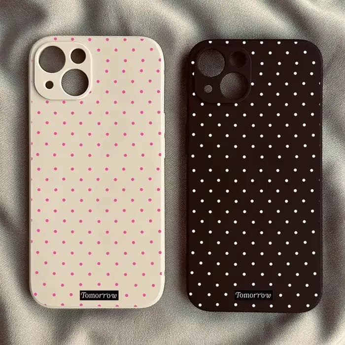 Coque de téléphone antichoc à petits pois pour iPhone 17 Air 16 e 15 14 13 12 11 Pro Max Plus Mini SE 2020 2022