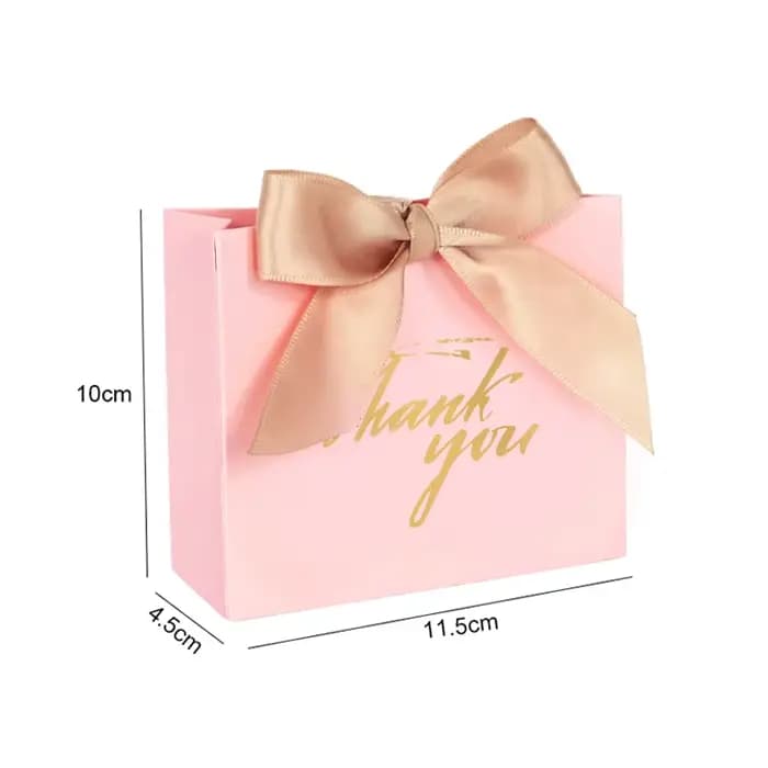 Boîte à Bonbons de Remerciement avec Ruban, Petit Sac d'Emballage Cadeau pour Noël, Mariage, ixPréChristophe, Anniversaire, Cadeau pour Invités, 5/10 Pièces