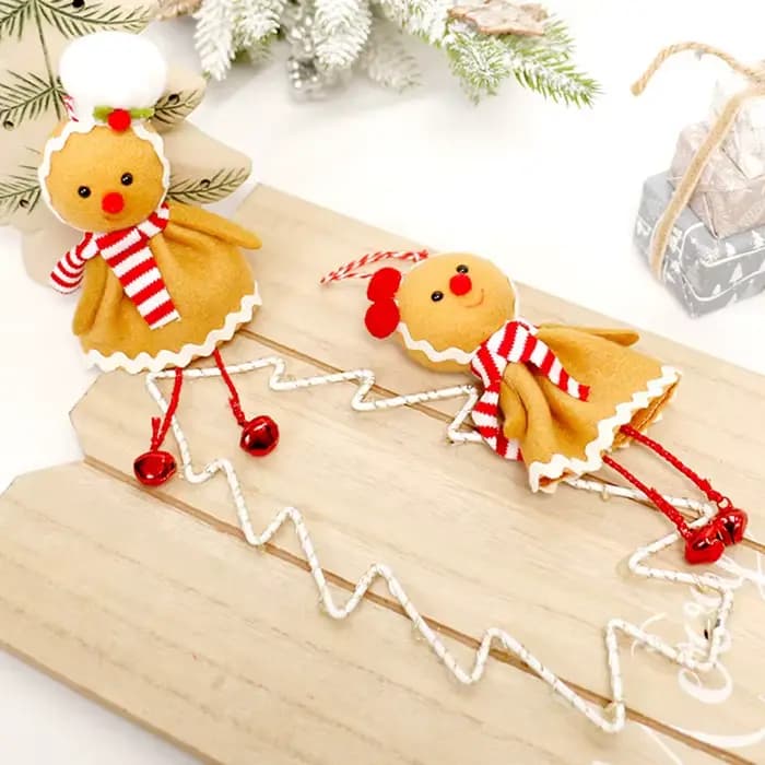 Ornement d'homme en pain d'épice pour arbre de noël, Figurine en pain d'épice, décorations suspendues pour arbre de noël