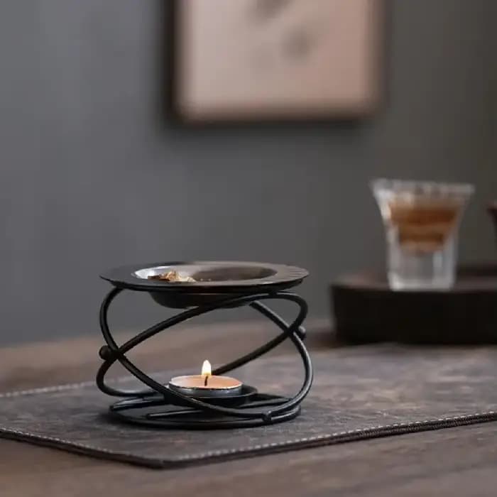 Diffuseur d'huiles essentielles créatif, brûleur d'aromathérapie rétro portable, porte-bougie décoratif, support chauffant pour bougie, décoration d'intérieur