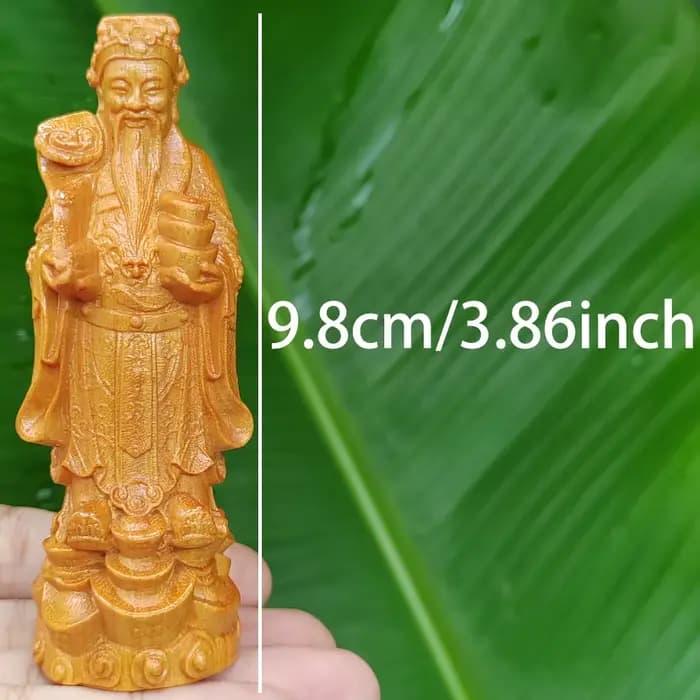 Figurine en bois du Dieu de la Richesse, décoration traditionnelle pour Noël et le Nouvel An chinois, style culturel oriental, objet d'art pour la maison, décoration d'entrée de salon, cadeau d'échang
