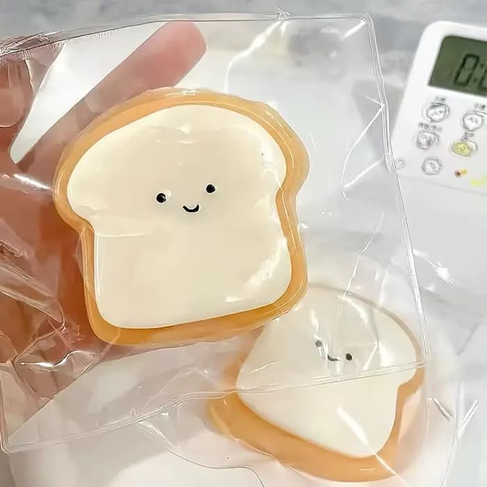 1 pièce Toast Ultra-Doux et Moelleux, Accessoire Anti-Stress pour Fêtes d'Anniversaire, Cadeau de Noël pour Collègues et Étudiants