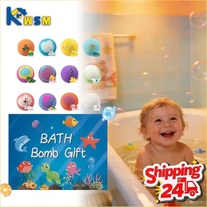 Ensemble de balles de bain pour enfants, bain moussant surprise pour hydrater, accessoires de bain créatifs pour la maison, cadeau amusant pour les enfants