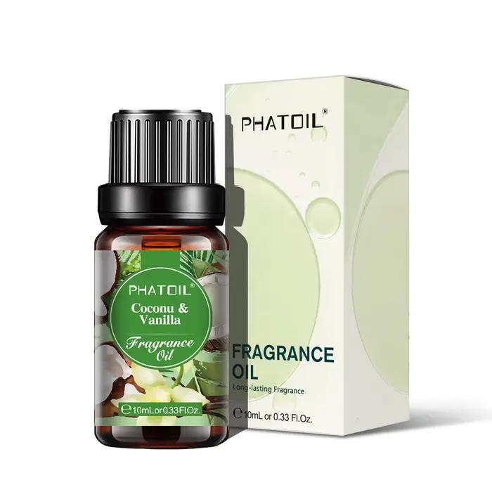 PHATOIL 10ml huile parfumée pour bougies faisant diffuseur noix de coco vanille café noir opiumm ange La Vie Est Belle gomme à bulles