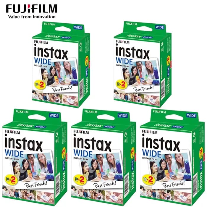10/20/40/60/80/100 feuilles Fujiflm Instax large 400 Film papier Photo 5 pouces grand Format