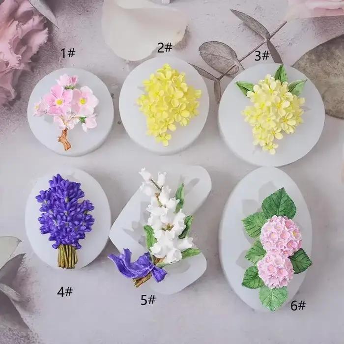 Bougie parfumée en forme de fleur d'osmanthus, moule en Silicone, parfait pour les désodorisants et l'artisanat en résine, 1 pièce