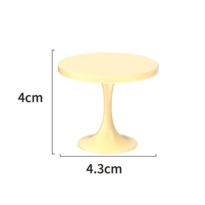 Miniature de maison de poupée, accessoires de mobilier, table ronde miniature DIY, modèle de micro-scène, jouets pour chambre à coucher et famille