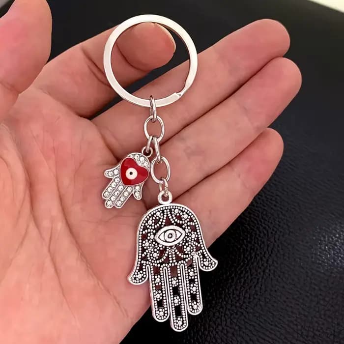 Amulette murale suspendue grecque et turc, mauvais œil, Kabbale et mauvais œil pour clés, sac de voiture, porte-clés à breloques, sac à main, porte-clés de Couple, cadeau