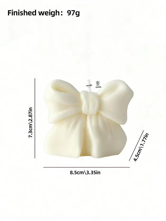 1 bougie parfumée en forme d'arc, design d'arc 3D, parfum longue durée, convient à la décoration de la maison, cadeaux parfaits pour la Saint-Valentin