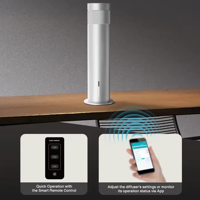 Diffuseur d'huiles essentielles électrique intelligent, diffuseur de parfum, diffuseur de fragrance, 200m³, sans eau, assainisseur d'air parfumé pour la maison, l'hôtel