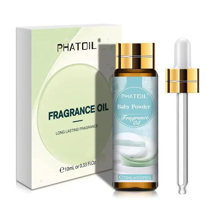 PHATOIL 10ml huile parfumée noix de coco et vanille pour diffuseur aromathérapie musc blanc gomme à bulles bébé poudre parfum arôme huiles