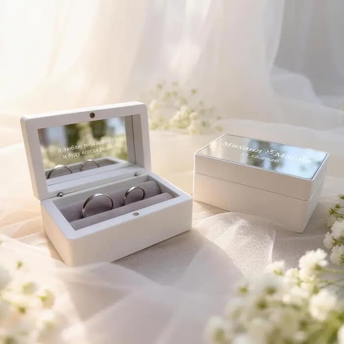 Boîte à alliances personnalisée pour 2 alliances, boîte à alliances personnalisée pour la mariée et le marié avant l'église, boîte à alliances pour le mariage