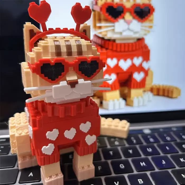 Ensemble de briques exclusif pour la Saint-Valentin - Adorable modèle de chien à construire avec un design en forme de