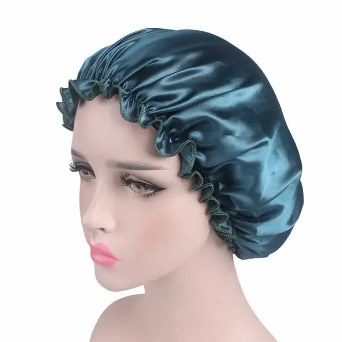 Bonnet de nuit en satin pour femme, unisexe, pour la douche et le bain
