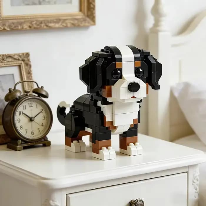 Ensemble de briques exclusif pour la Saint-Valentin - Adorable modèle de chien à construire avec un design en forme de