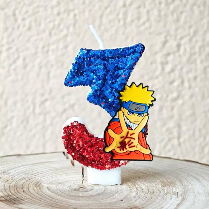 Bougie parfumée Akatsuki Red Cloud Pattern inspirée de l'anime Naruto pour anniversaire