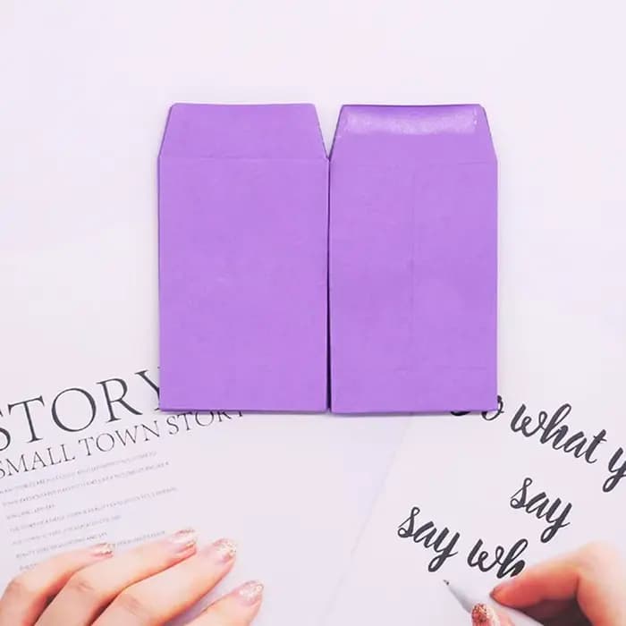 50pcs blanc petite enveloppe Mini couleur