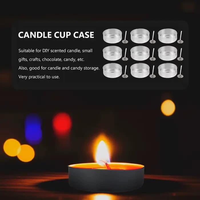 100 ensembles de tasses à bougie chauffe-plat en aluminium, boîtes de base de bougies durables, étuis vides en fer blanc, bougies multifonctions, fournitures de fabrication