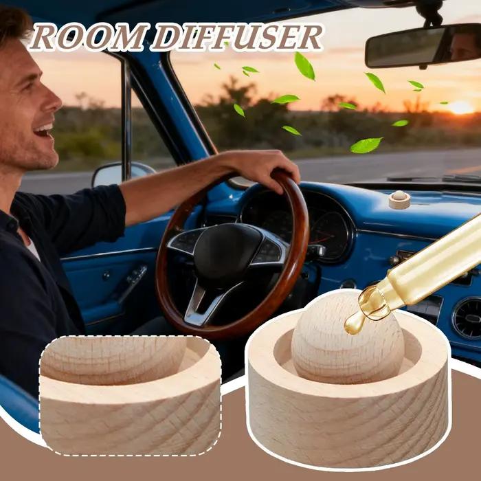 Diffuseur en bois pour la purification de l'air et la décoration de bureau, diffuseur de parfum pour voiture, bureau, voyageurs, étudiants et dortoirs