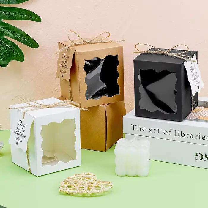 Coffrets cadeaux pour bougies en papier Kraft