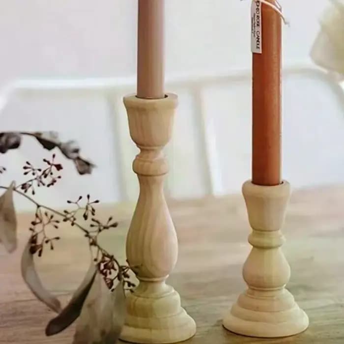 Chandeliers en bois non finis, supports de bougies pour bougies cylindriques et coniques, pour mariage, fête, anniversaire, décoration de table à la maison