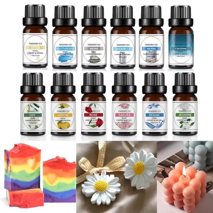 10ml huile essentielle plante organique 33 sabores bricolage aromathérapie plâtre bougie savon faisant arôme parfum