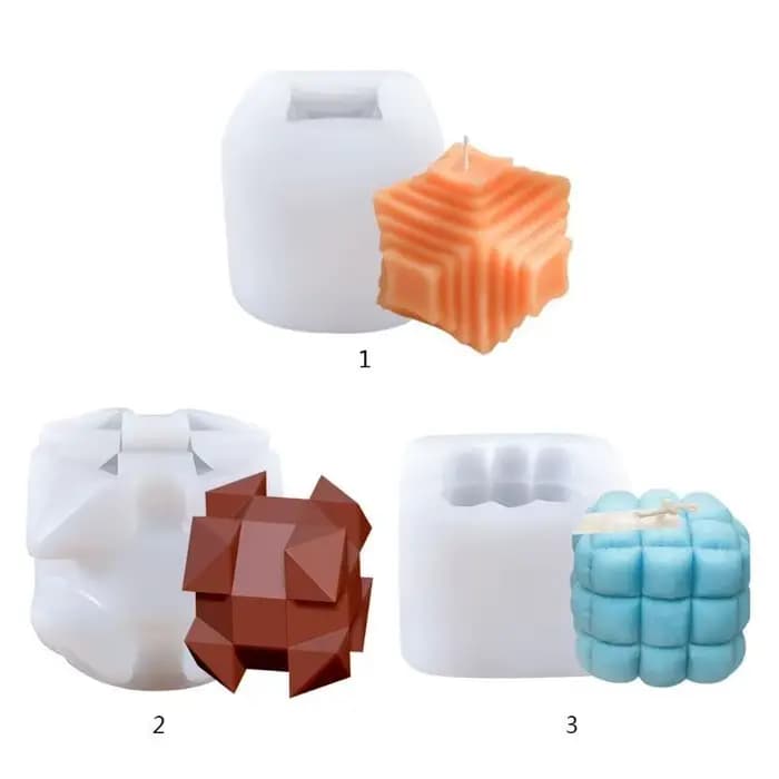 E8BD – moules bougies faits à main, aromathérapie, cire soja, en Silicone, en plâtre, en résine époxy UV, à savon