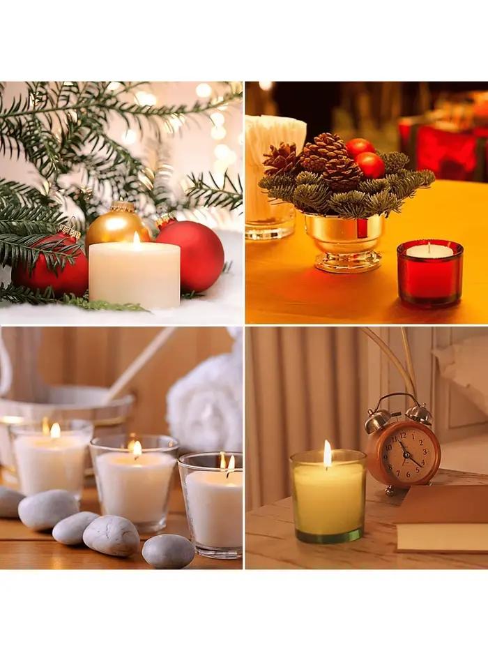 210 pièces/ensemble, contient 100 pièces de mèche de bougie de 6 pouces, 100 autocollants de mèche de bougie et 10 pièces dispositif de centrage de mèche de bougie en bois pour la fabrication de bougi