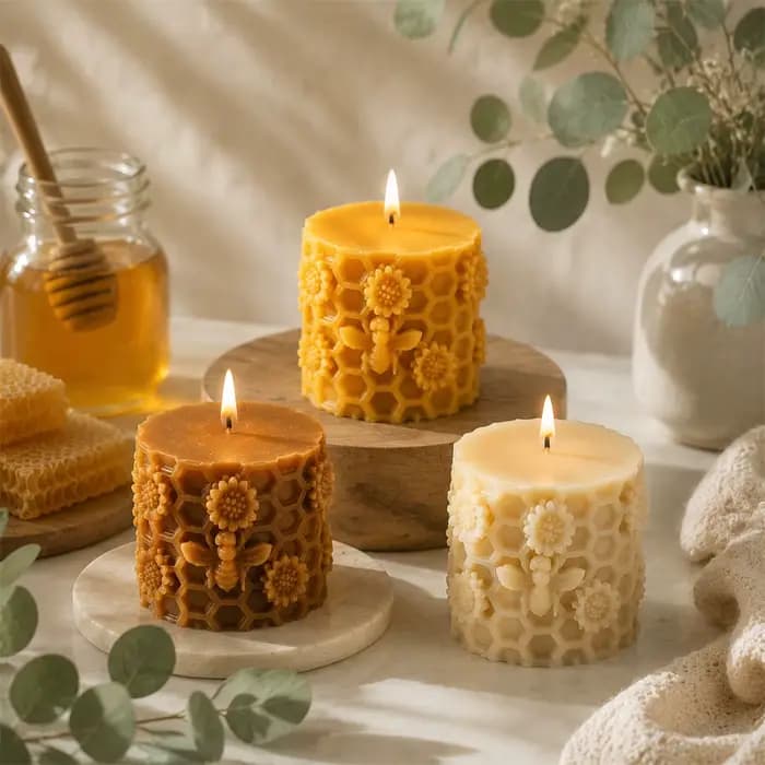 Moule en silicone nid d'abeille pour bougies DIY