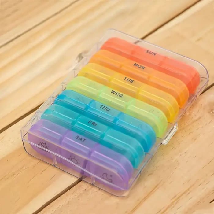 1 ensemble boîte à pilules 7 jours organisateur 21 grilles Portable voyage avec grands compartiments pour vitamines médecine huiles de poisson