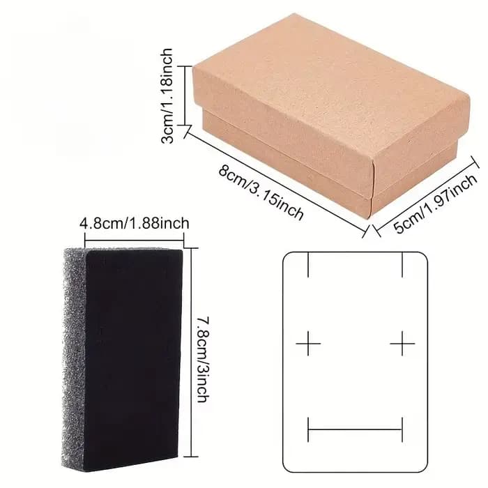 Boîte à bagues perlées de 72 pièces, boîte rectangulaire épaisse, adaptée aux fêtes de mariage et aux cadeaux d'anniversaire.