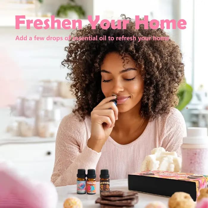 Coffret cadeau d'huiles essentielles délicieuses, 6 pièces/1 ensemble, bougie DIY pour humidificateur et diffuseur, décorations pour la maison