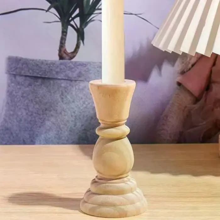 Chandeliers en bois non finis, supports de bougies pour bougies cylindriques et coniques, pour mariage, fête, anniversaire, décoration de table à la maison
