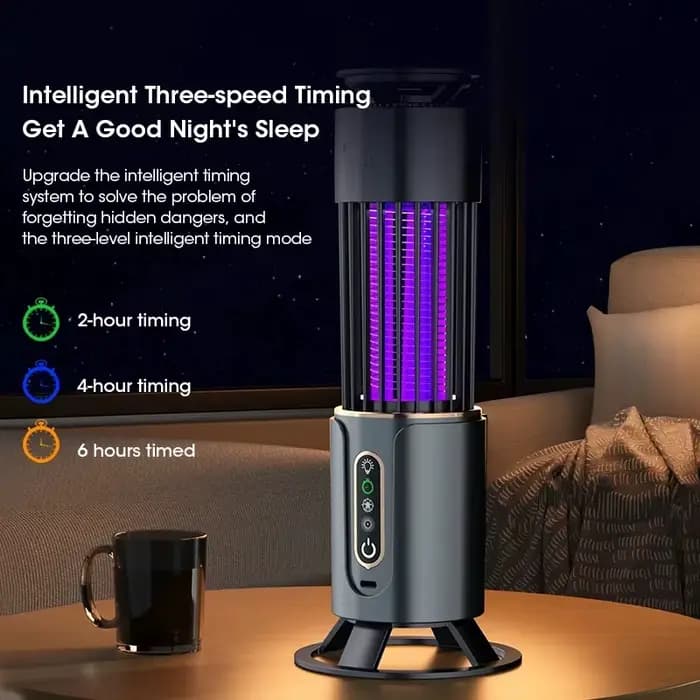 Lampe anti-moustiques HOMEFISH alimentée par USB pour la recharge ou la branchement sur secteur, piège à insectes électrique, lampe anti-moustiques d'extérieur