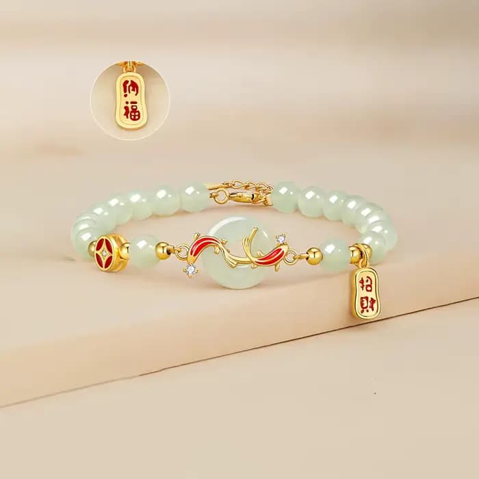 Hetian-Bracelet en perles de jade pour dames, cadeau de vacances pour petite amie, bijoux à la main de luxe, perle verte de haute qualité, perles à main, tranche, nouveau