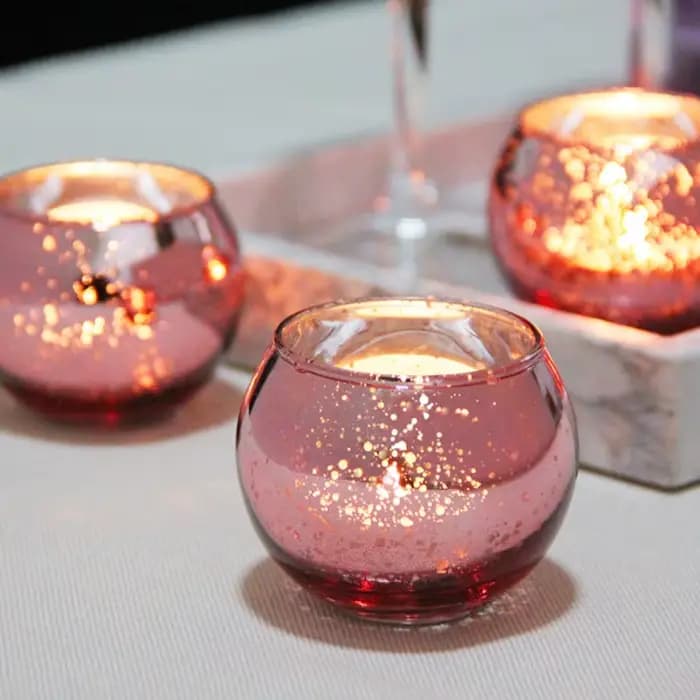 YuryFvna 6/12 pièces bougeoirs en verre de mercure chandelier votif photophore centres de table de mariage fêtes décoration de la maison cadeau