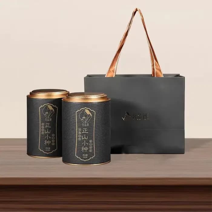 Lapsang souchong boîte à thé noir 2024 printemps nouvelle boîte à thé authentique Mount Wuyi Dahongpao 200g 400g thé en conserve boîte-cadeau Recyclable