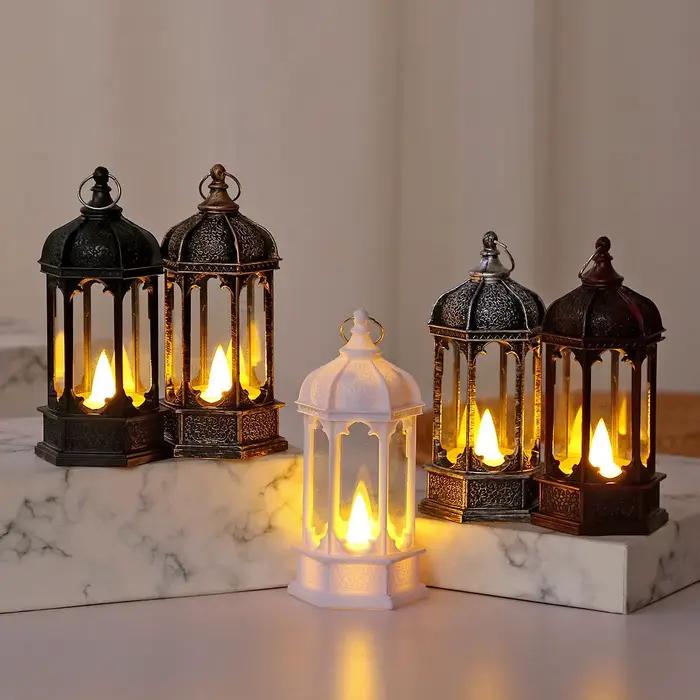 Lanterne Led à bougie alimentée par batterie, Mini lanternes de décoration, veilleuse portative, petite bougie pour fête de noël