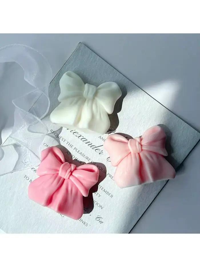 1 bougie parfumée en forme d'arc, design d'arc 3D, parfum longue durée, convient à la décoration de la maison, cadeaux parfaits pour la Saint-Valentin